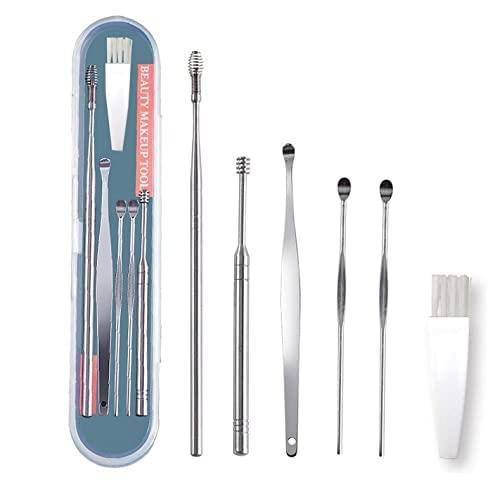 6 Pieces Ear Wax Removal Smooth Stainless Steel Kit