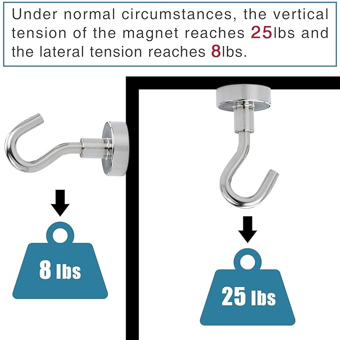 Multipurpose Strong Magnetic Steel Hooks