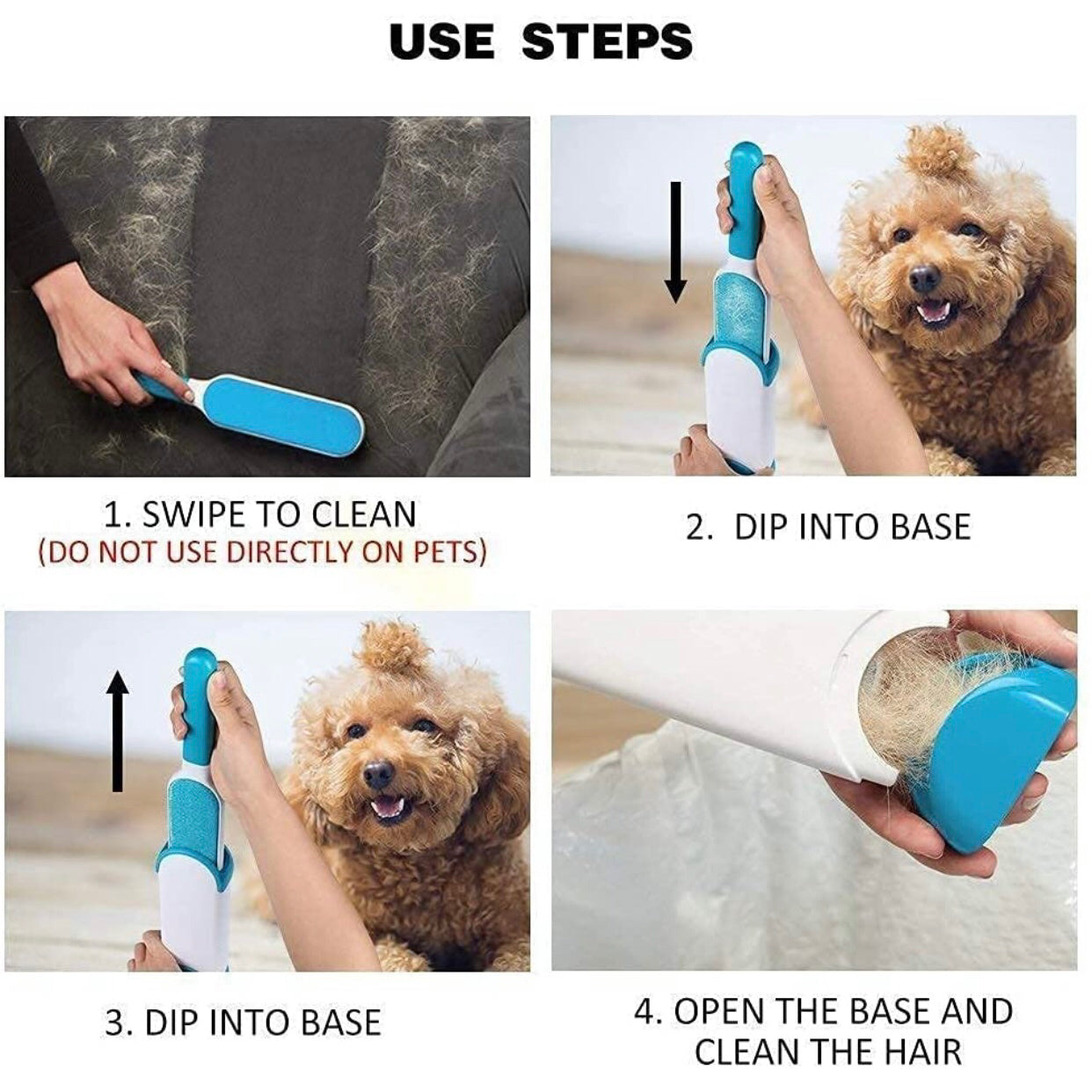 Pet Fur and Lint Remover Pet Hair Remover Multi-Purpose Double